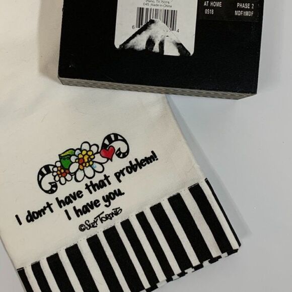 Dish Towel and I Love You to the Fridge and Back Wood Block - Picture 4 of 5